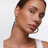 Pendientes Aro Sora 50 mm en Plata 925 Bañada en Oro de 18 Kt
