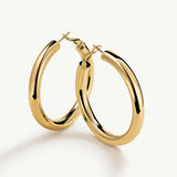 Pendientes Aro Sora 50 mm en Plata 925 Bañada en Oro de 18 Kt