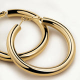 Pendientes Aro Sora 50 mm en Plata 925 Bañada en Oro de 18 Kt