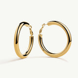 Pendientes Aro Sora 50 mm en Plata 925 Bañada en Oro de 18 Kt