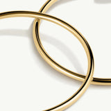 Pendientes Aro Vera 40 mm en Plata 925 Bañada en Oro de 18 Kt
