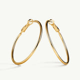 Pendientes Aro Vera 40 mm en Plata 925 Bañada en Oro de 18 Kt