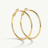 Pendientes Aro Vera 40 mm en Plata 925 Bañada en Oro de 18 Kt