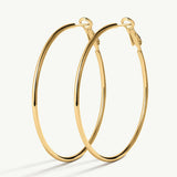 Pendientes Aro Vera 50 mm en Plata 925 Bañada en Oro de 18 Kt