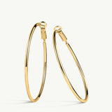 Pendientes Aro Vera 50 mm en Plata 925 Bañada en Oro de 18 Kt