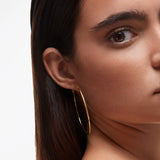 Pendientes Aro Vera 60 mm en Plata 925 Bañada en Oro de 18 Kt