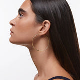 Pendientes Aro Vera 60 mm en Plata 925 Bañada en Oro de 18 Kt