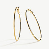 Pendientes Aro Vera 60 mm en Plata 925 Bañada en Oro de 18 Kt