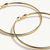 Pendientes Aro Vera 60 mm en Plata 925 Bañada en Oro de 18 Kt