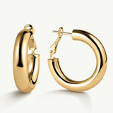 Pendientes Aro Sora 30 mm en Plata 925 Bañada en Oro de 18 Kt