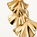 Pendientes Ginkgo en Plata 925 Bañada en Oro de 18 Kt