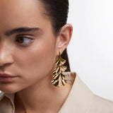 Pendientes Ginkgo en Plata 925 Bañada en Oro de 18 Kt