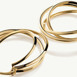 Pendientes Links Nova en Plata 925 Bañada en Oro de 18 Kt