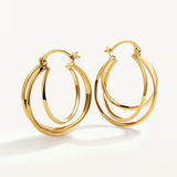 Pendientes Links Nova en Plata 925 Bañada en Oro de 18 Kt