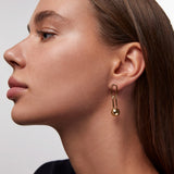 Pendientes Links Drop en Plata 925 Bañada en Oro de 18 Kt