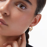 Pendientes Links Mist en Plata 925 Bañada en Oro de 18 Kt
