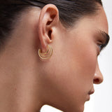 Pendientes Links Mist en Plata 925 Bañada en Oro de 18 Kt