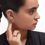Pendientes Links Mist en Plata 925 Bañada en Oro de 18 Kt