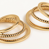 Pendientes Links Mist en Plata 925 Bañada en Oro de 18 Kt