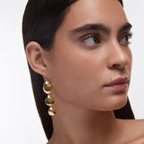 Pendientes Melt en Plata 925 Bañada en Oro de 18 Kt