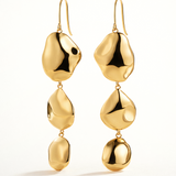 Pendientes Melt en Plata 925 Bañada en Oro de 18 Kt