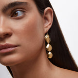 Pendientes Melt en Plata 925 Bañada en Oro de 18 Kt