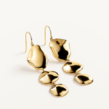 Pendientes Melt en Plata 925 Bañada en Oro de 18 Kt
