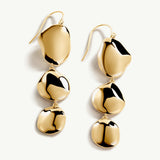Pendientes Melt en Plata 925 Bañada en Oro de 18 Kt