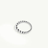 Sortija Mini Beads L en Plata de Primera Ley