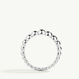 Sortija Mini Beads L en Plata de Primera Ley