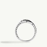 Sortija Heart Band en Plata de Primera Ley