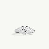 Sortija Heart Band en Plata de Primera Ley