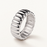 Sortija Sleek Lines en plata de primera ley