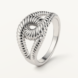 Sortija Gallonada Infinity en Plata de Primera Ley