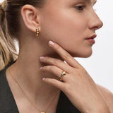 Sortija Heart Band en Plata 925 Bañada en Oro de 18 Kt