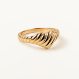 Sortija Heart Band en Plata 925 Bañada en Oro de 18 Kt
