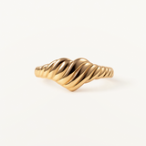 Sortija Heart Band en Plata 925 Bañada en Oro de 18 Kt