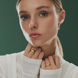 Sortija Bold Icon en Plata 925 Bañada en Oro de 18 Kt