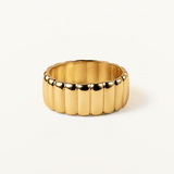 Sortija Sleek Lines en Plata 925 Bañada en Oro de 18 Kt