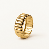 Sortija Sleek Lines en Plata 925 Bañada en Oro de 18 Kt