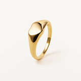 Sortija Bold Heart en Plata 925 Bañada en Oro de 18 Kt