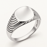 Anillo Sello Bolden Wave en Plata de Primera Ley