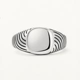 Anillo Sello Bolden Wave en Plata de Primera Ley