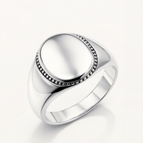 Anillo Sello Bolden Bezel en Plata de Primera Ley