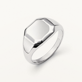 Anillo Sello Bolden Block en Plata de Primera Ley