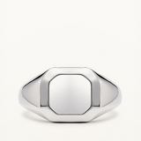 Anillo Sello Bolden Block en Plata de Primera Ley