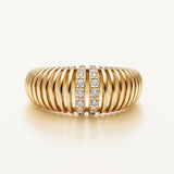 Sortija Daily Icons Bombé en Plata 925 Bañada en Oro de 18 Kt