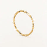 Sortija Mini Beads S en Plata 925 Bañada en Oro de 18 Kt