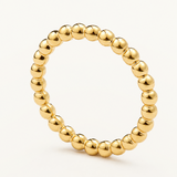 Sortija Mini Beads M en Plata 925 Bañada en Oro de 18 Kt