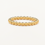 Sortija Mini Beads M en Plata 925 Bañada en Oro de 18 Kt